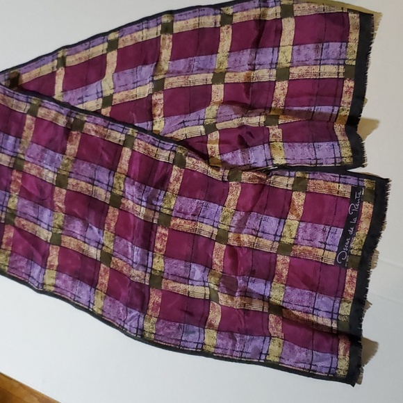 Oscar purple plaid scarf - Picture 2 of 3